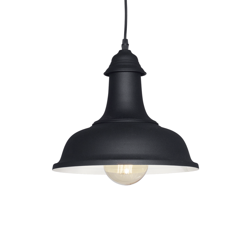 COLGANTE COLONIAL NEGRO 1XE27 30.5CM